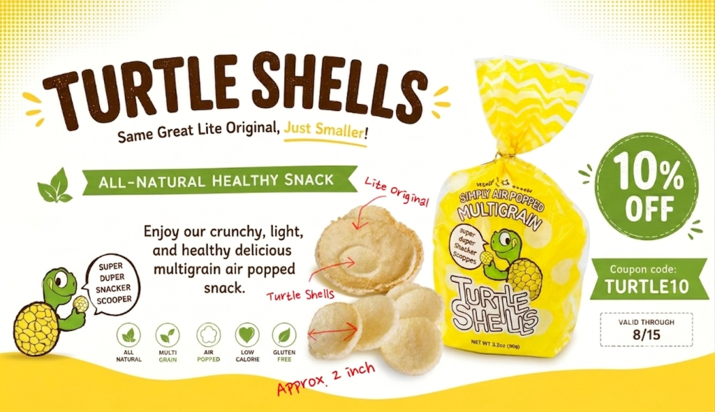 Turtle Shells Coupon Code: TURTLE10 (Valid Through 8/15)